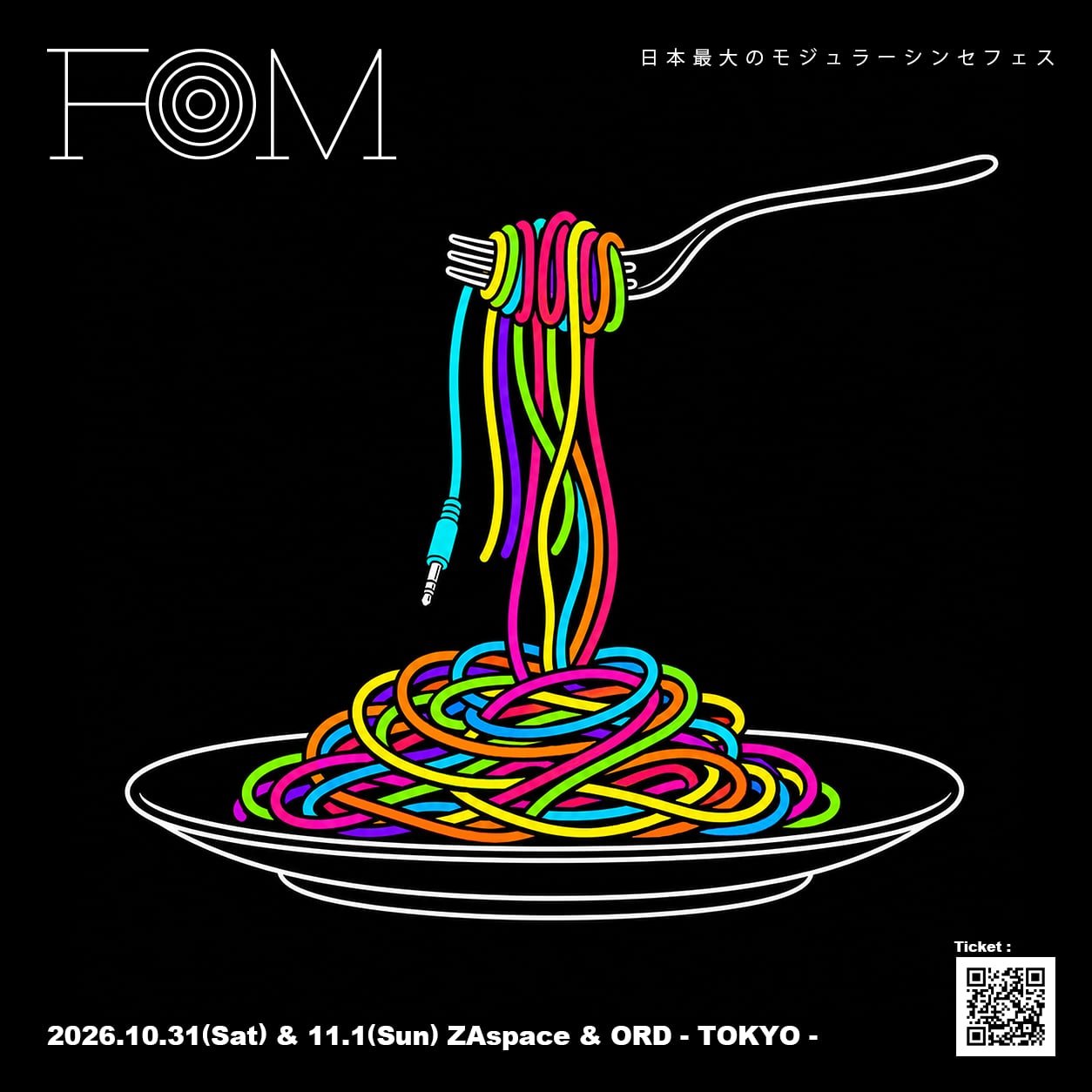 Flyer for Festival of Modular 2026 Tokyo at ORD Daikanyama
