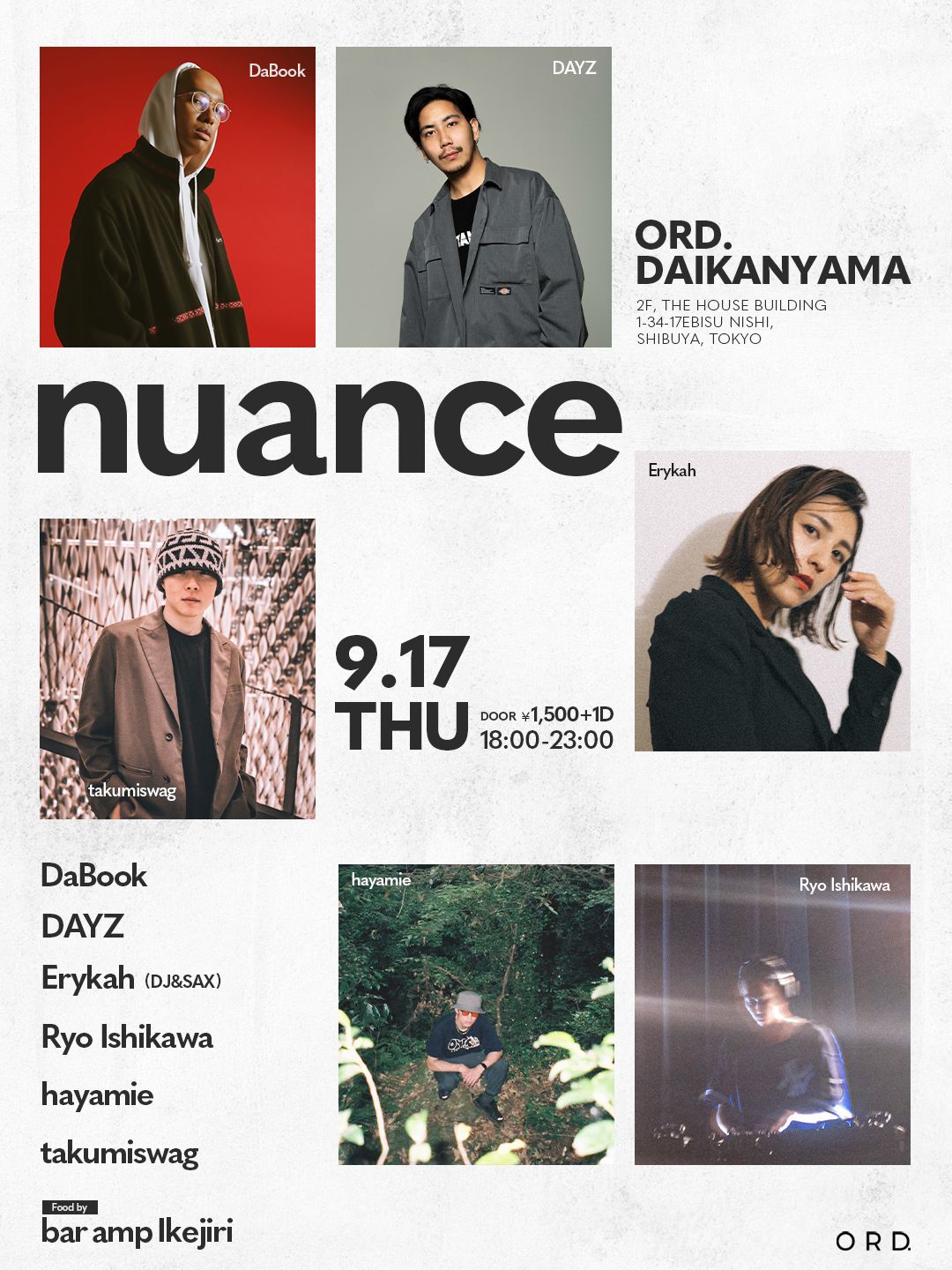 Flyer for neuance -Lounge Night- at ORD Daikanyama