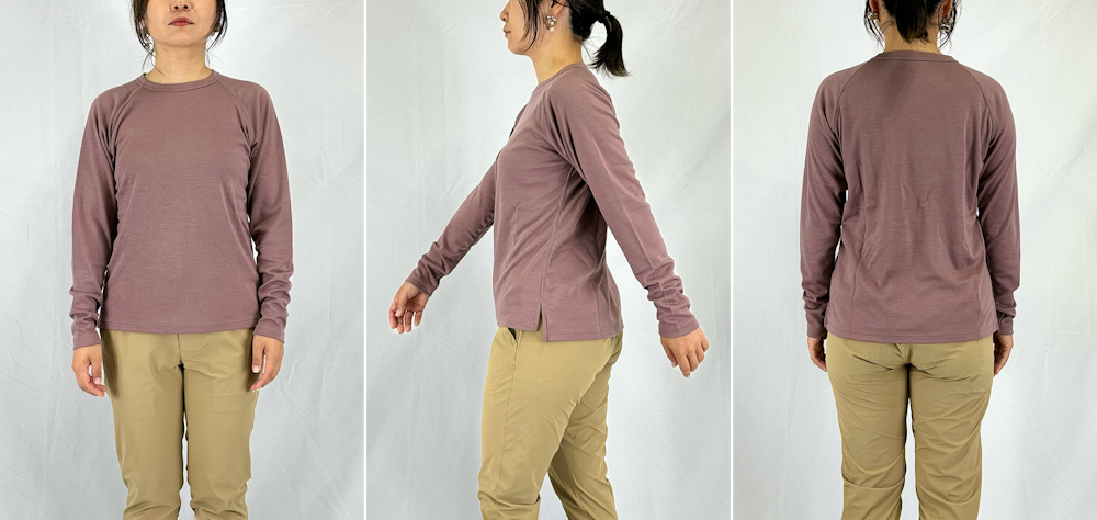 サイズ選びに迷ったら。YAMAP(ヤマップ)/プラックスウール200ロングスリーブT/UNISEX スタッフ着用画像集