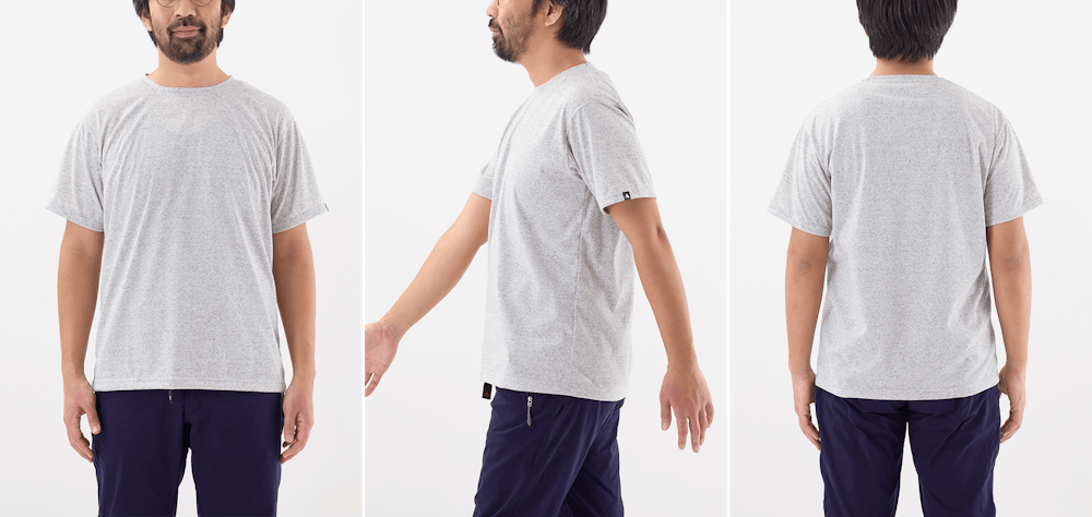 サイズ選びに迷ったら。YAMAP別注 生まれ変わったやまの服(はんそで / 2024)/UNISEX スタッフ着用画像集