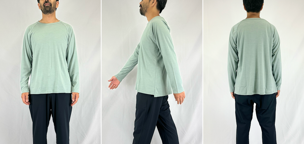 サイズ選びに迷ったら。YAMAP(ヤマップ)/プラックスウール200ロングスリーブT/UNISEX スタッフ着用画像集