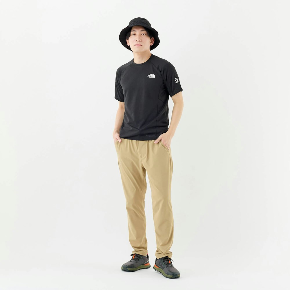sean3：登山 | 黒ハットでも暑苦しくない！黒でもクールな素材感見せコーデ
