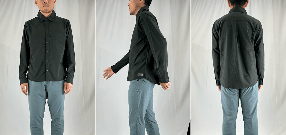サイズ選びに迷ったら。YAMAP別注 コアエアシェルシャツ/UNISEX スタッフ着用画像集