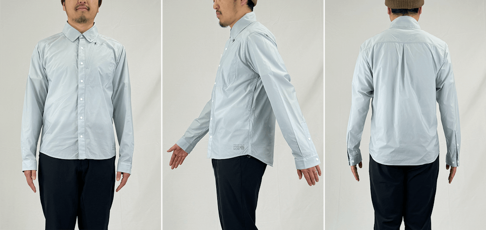 サイズ選びに迷ったら。YAMAP別注 コアエアシェルシャツ/UNISEX スタッフ着用画像集