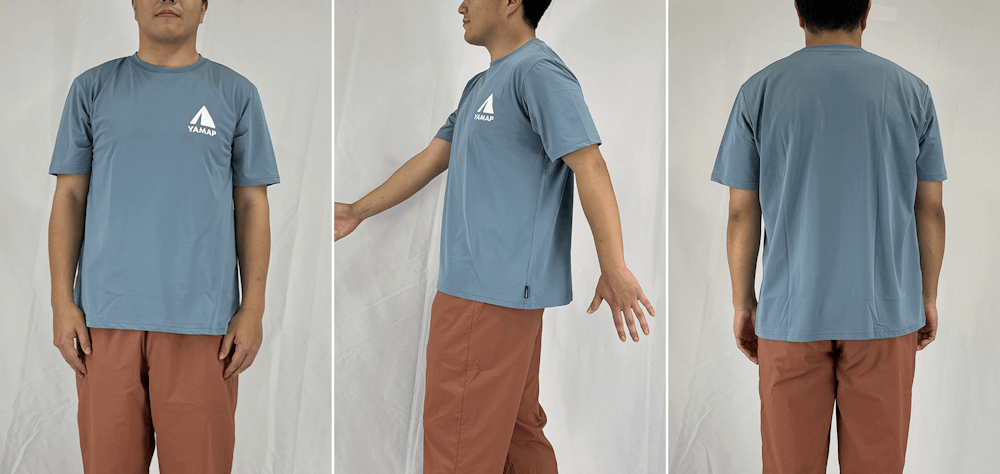サイズ選びに迷ったら。YAMAPオリジナルサンブロックショートスリーブT スタッフ着用画像集