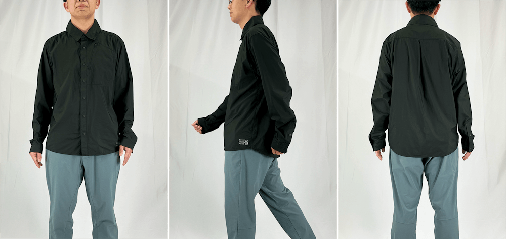 サイズ選びに迷ったら。YAMAP別注 コアエアシェルシャツ/UNISEX スタッフ着用画像集