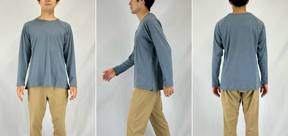 サイズ選びに迷ったら。YAMAP(ヤマップ)/プラックスウール200ロングスリーブT/UNISEX スタッフ着用画像集