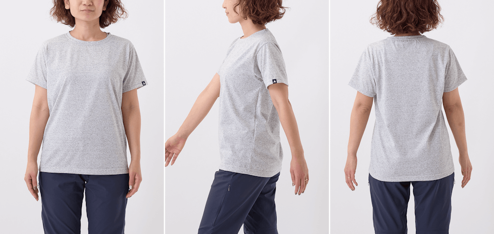 サイズ選びに迷ったら。YAMAP別注 生まれ変わったやまの服(はんそで / 2024)/UNISEX スタッフ着用画像集