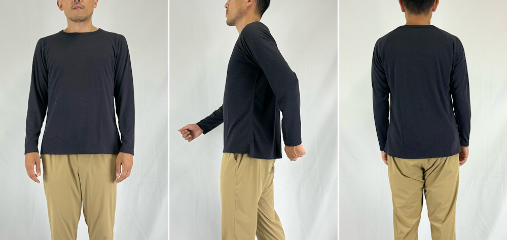 サイズ選びに迷ったら。YAMAP(ヤマップ)/プラックスウール200ロングスリーブT/UNISEX スタッフ着用画像集