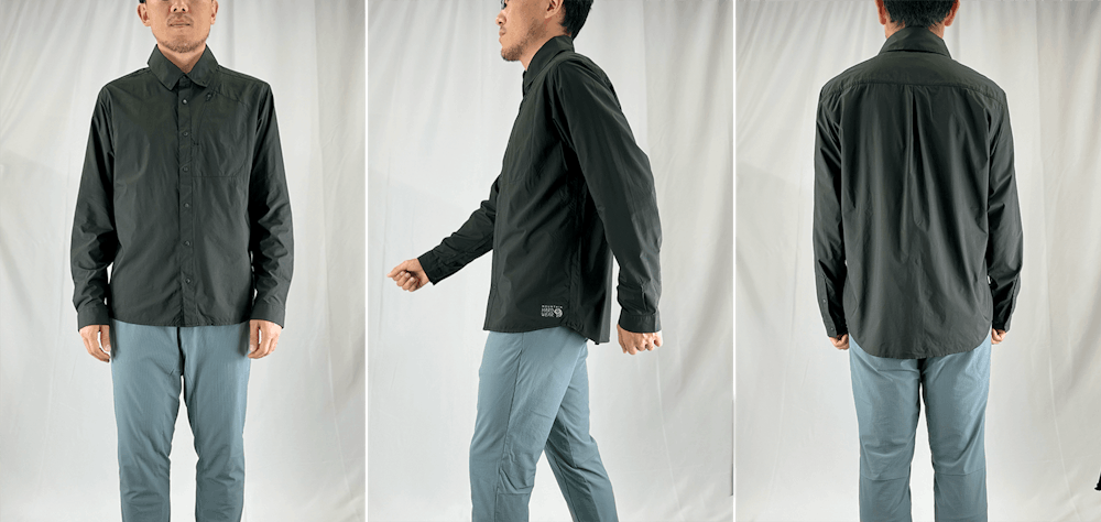 サイズ選びに迷ったら。YAMAP別注 コアエアシェルシャツ/UNISEX スタッフ着用画像集
