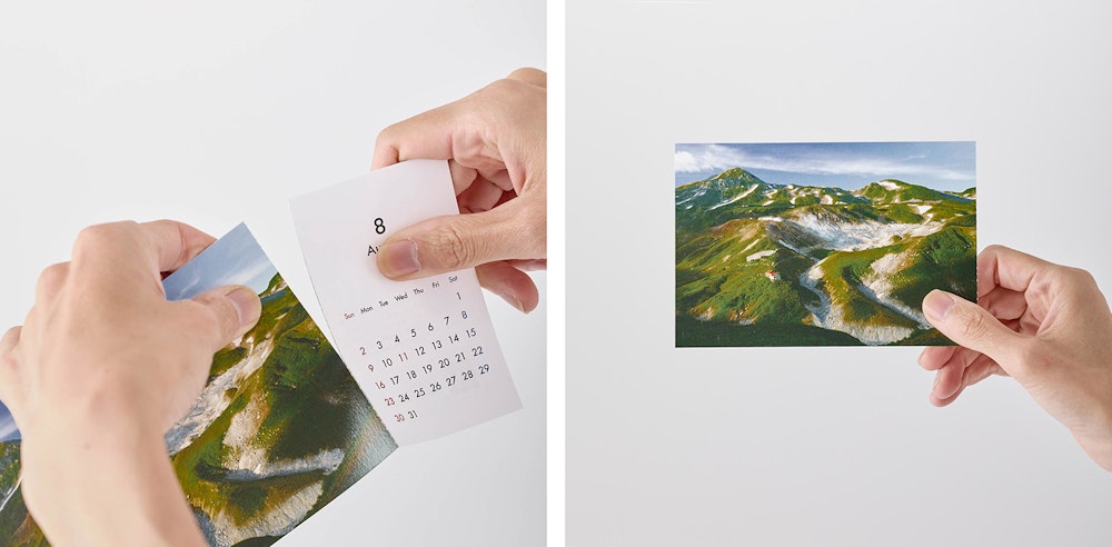 卓上タイプは、使い終わった後もポストカードとして楽しめる