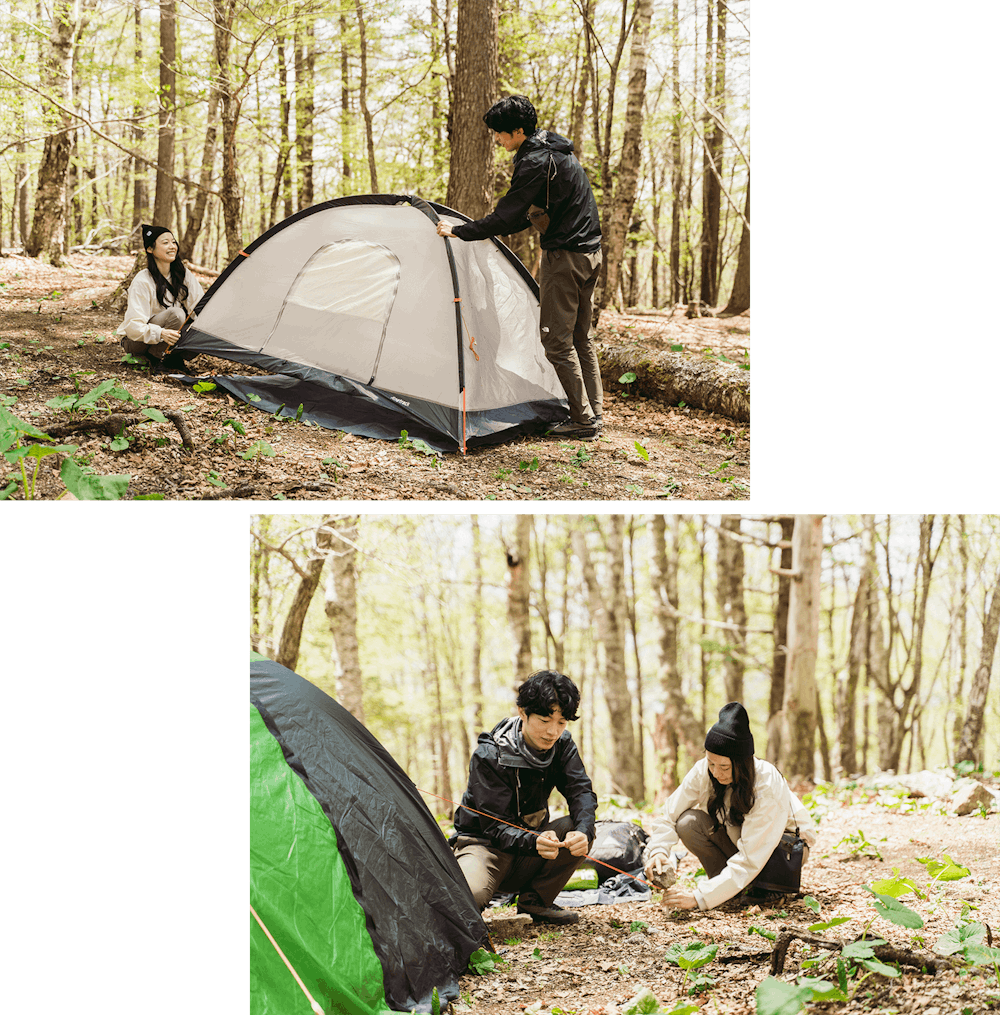 揃えたテント泊ギアをお試し! 新緑の山で「シミュレーション登山」をしてみよう