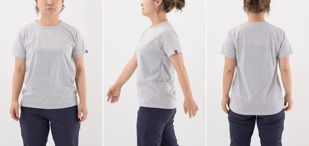 サイズ選びに迷ったら。YAMAP別注 生まれ変わったやまの服(はんそで / 2024)/UNISEX スタッフ着用画像集