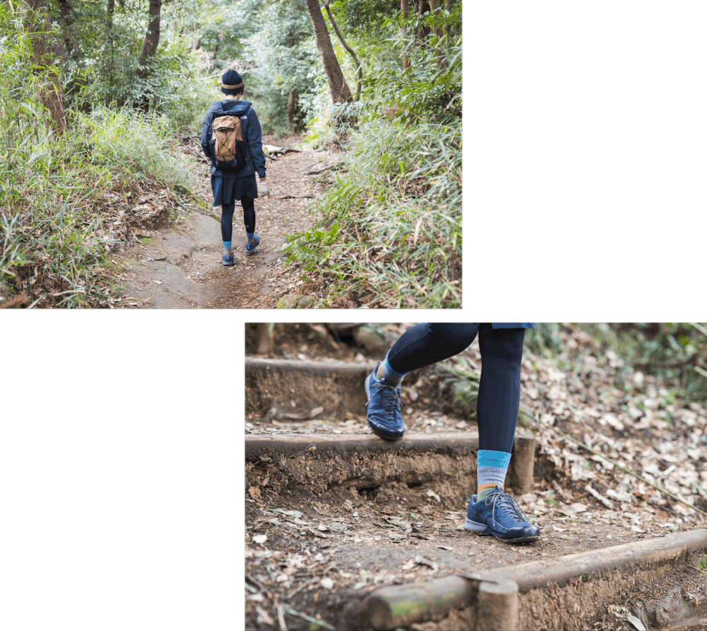 【山を登るための靴下】トレイルソックスで歩く日本の里山