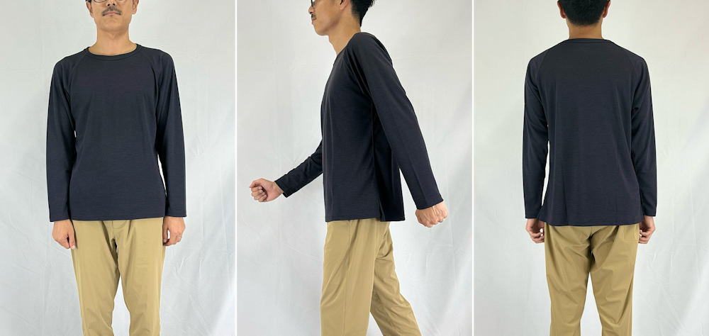 サイズ選びに迷ったら。YAMAP(ヤマップ)/プラックスウール200ロングスリーブT/UNISEX スタッフ着用画像集
