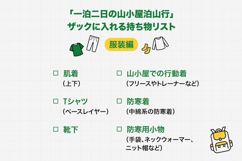 一泊二日登山の持ち物リストを公開 収納ギア を駆使してパッキングを簡単 楽チンに Yamap Store ヤマップストア