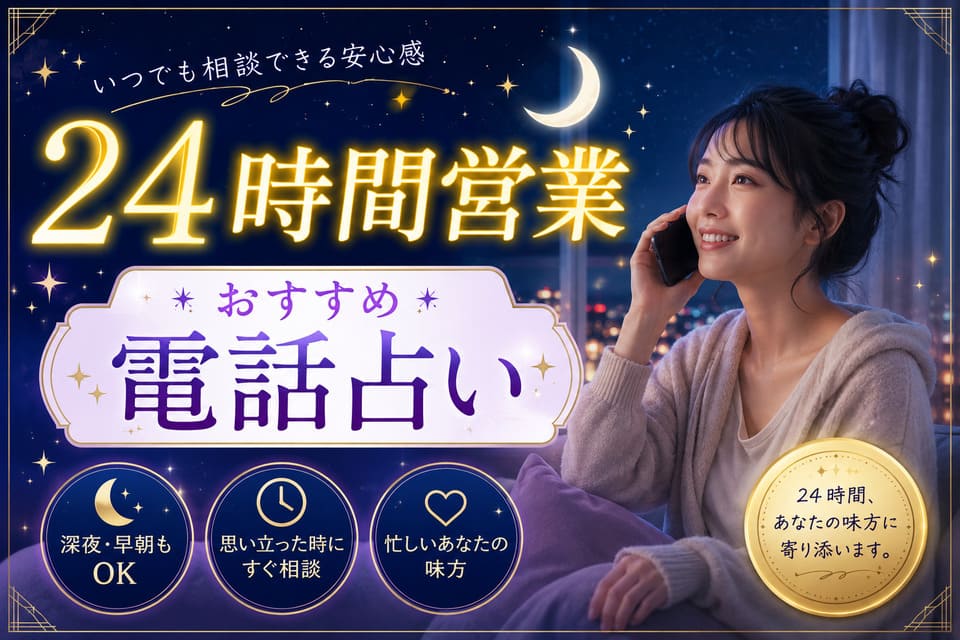 24時間対応の当たる電話占いおすすめ15選！夜中でも受付可能な人気サイト