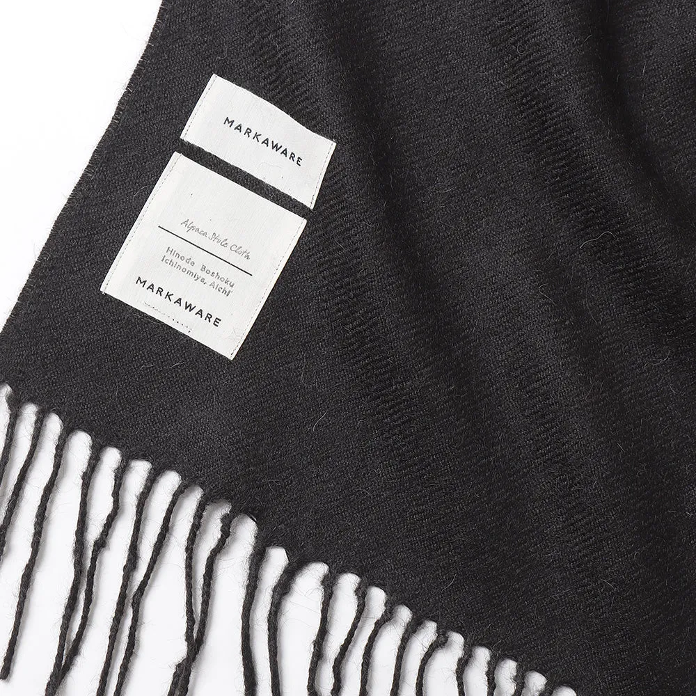 ナチュラルブラックベビーアルパカ アルパカストール Black - サムネイル 3