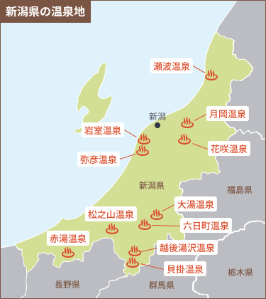 新潟のエリアマップ