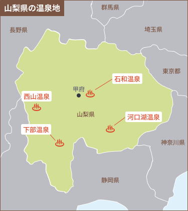 山梨のエリアマップ