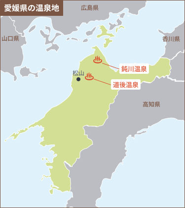 愛媛のエリアマップ