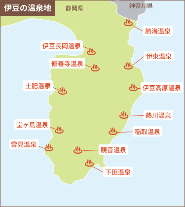 伊豆のエリアマップ