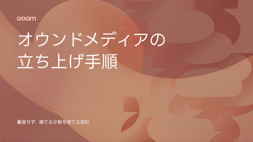 オウンドメディアの立ち上げ手順。量産せず、勝てる少数を育てる設計