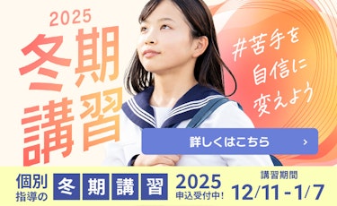 個別指導の冬期講習2025申込受付中! 講習期間12/11 - 1/7