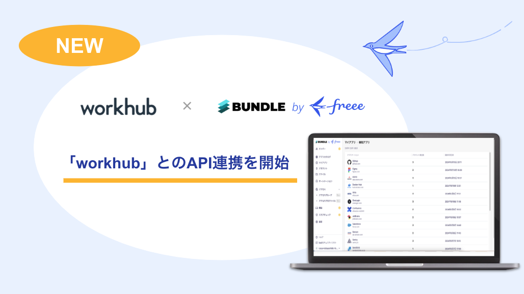 workhubとBundle by freeeのロゴ画像