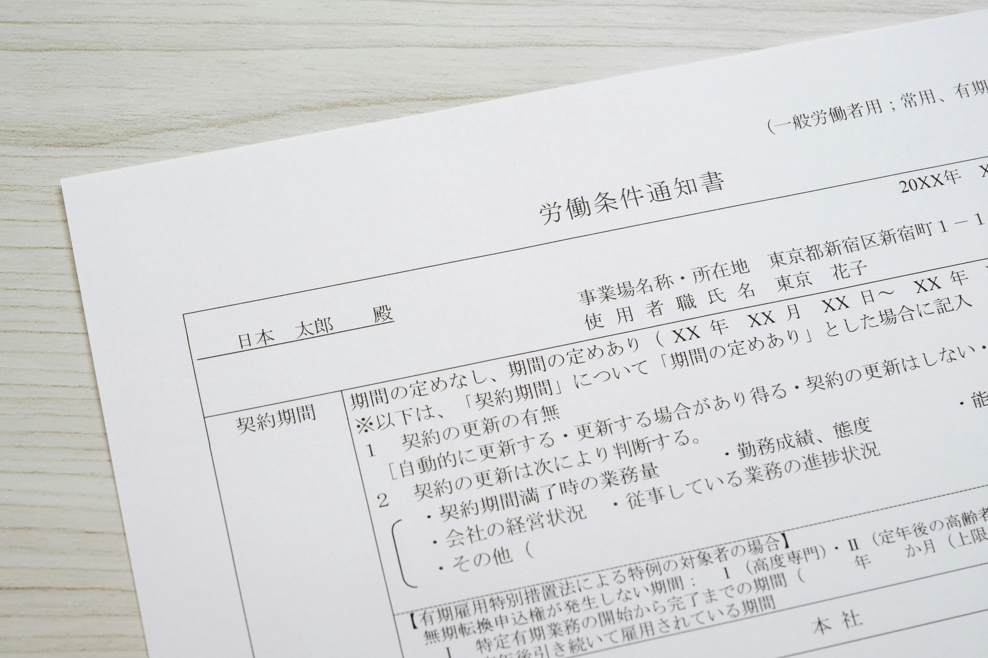 労働条件通知書とは 雇用契約書との違いと記載事項 注意点を解説 経営者から担当者にまで役立つバックオフィス基礎知識 クラウド会計ソフト Freee