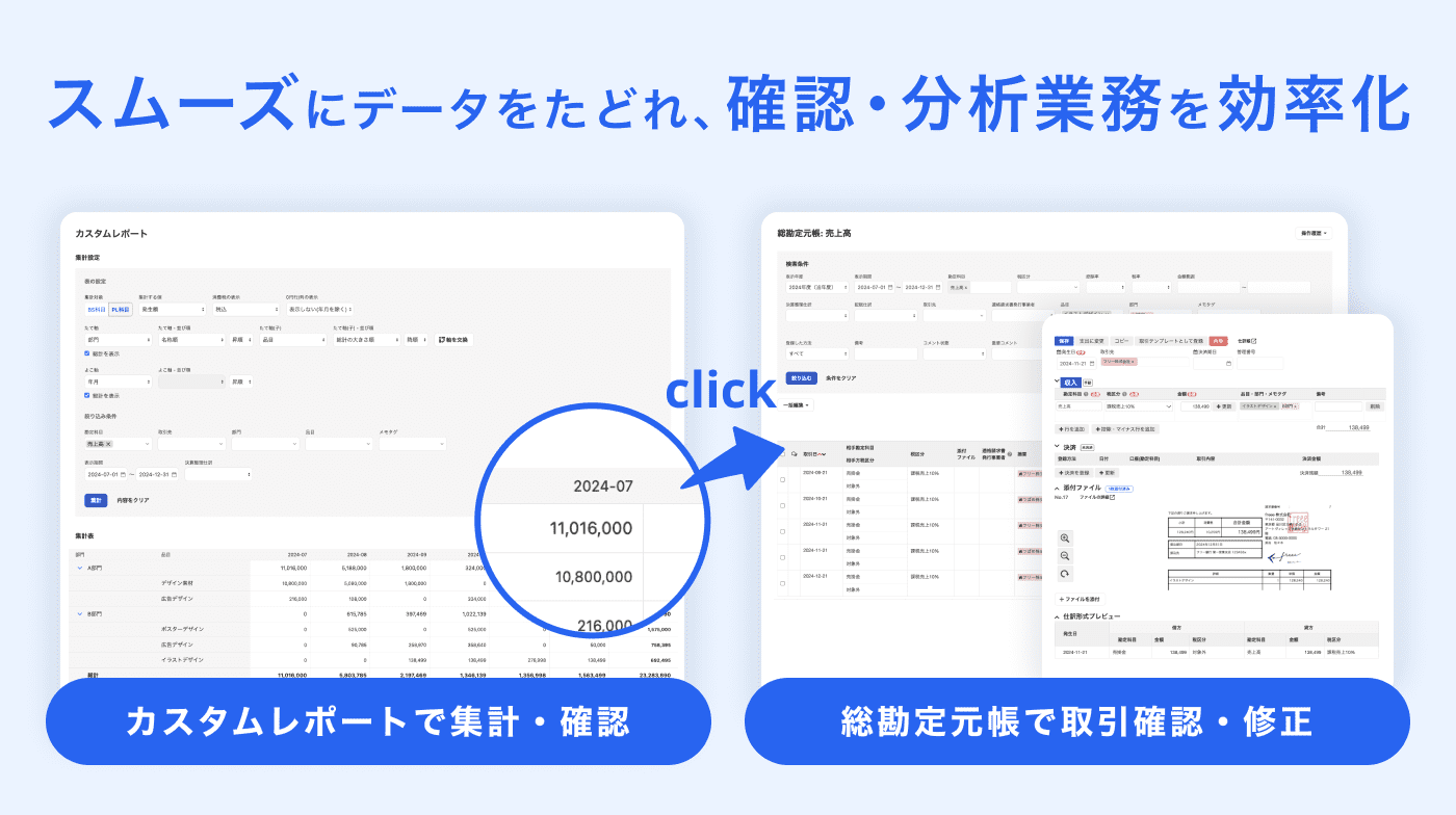 スムーズにデータをたどれ、確認・分析業務を効率化