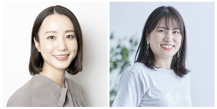 左から株式会社サイバーエージェント 執行役員 AIオペレーション室 室長 上野 千紘 氏、フリー株式会社 常務執行役員 CIO兼カルチャー/DEI担当 前村 菜緒の写真