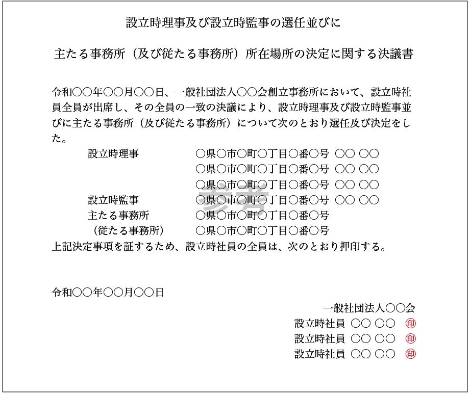 決議書