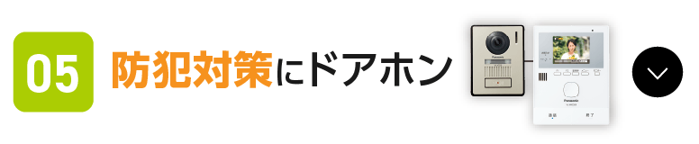 防犯対策にドアホン