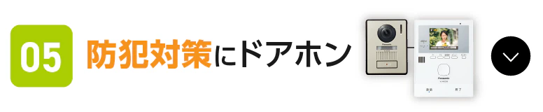 防犯対策にドアホン