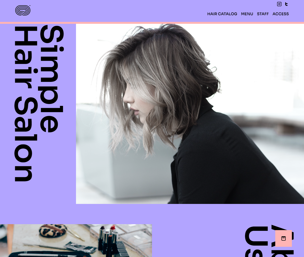 美容室風サイト - microCMS Template