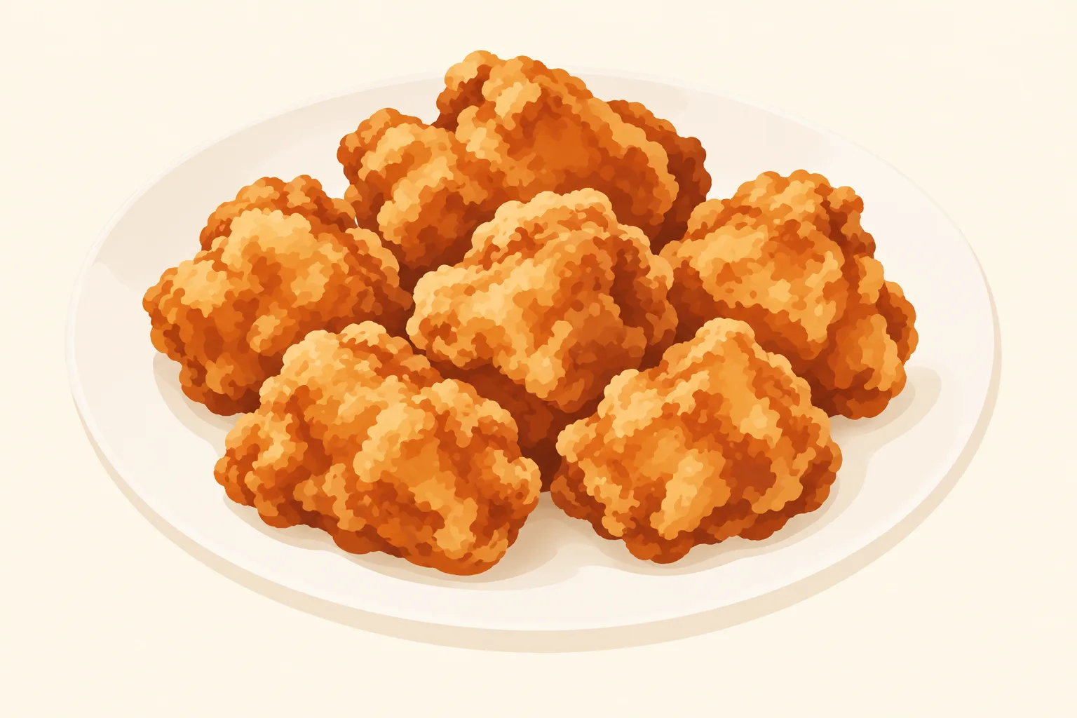 香ばしい醤油唐揚げを山盛りにした挿絵