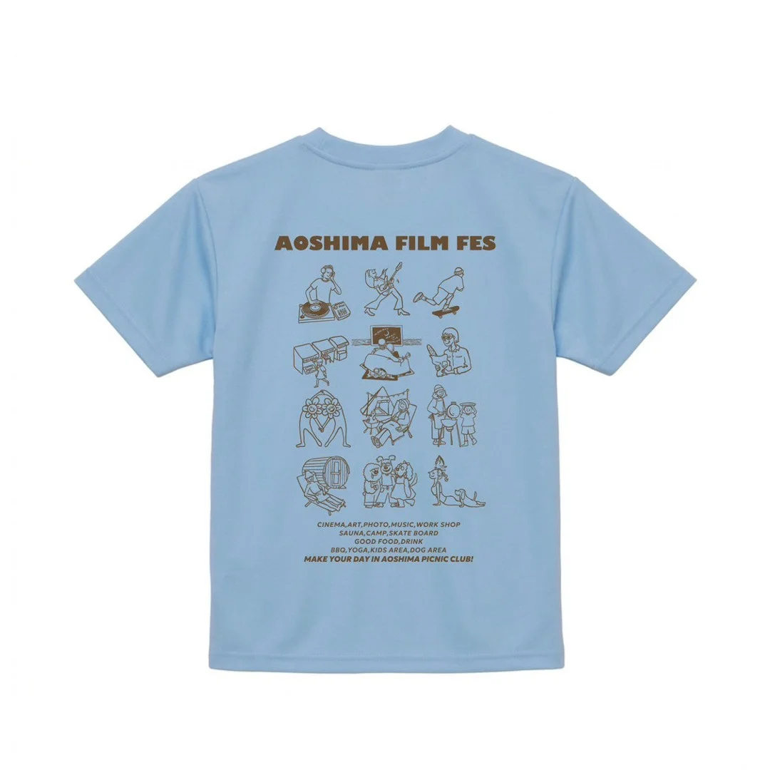 AOSHIMA FILM FES 2026 オフィシャルTシャツ(ライトブルー)のバックプリント