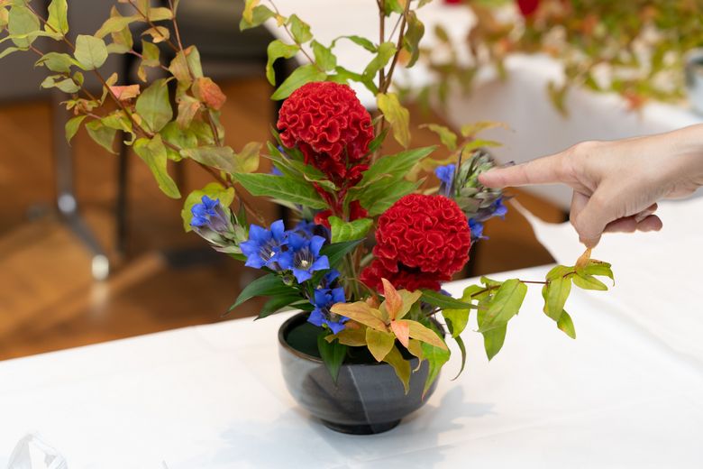 An example of kado flower arrangement. Kado is said to have originated in the Muromachi period (14th–16th century CE).