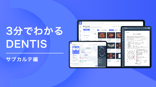 【サブカルテ編】3分でわかるDENTIS資料