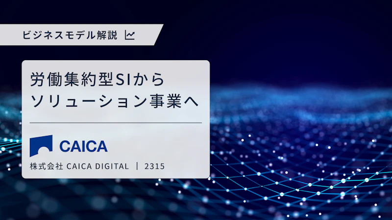 労働集約型SIからソリューション事業へ 〜CAICA DIGITALが進めるDX・IoT・介護DXへの事業転換〜