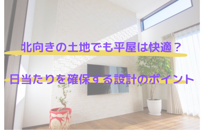北向きの土地でも平屋は快適？日当たりを確保する設計のポイント