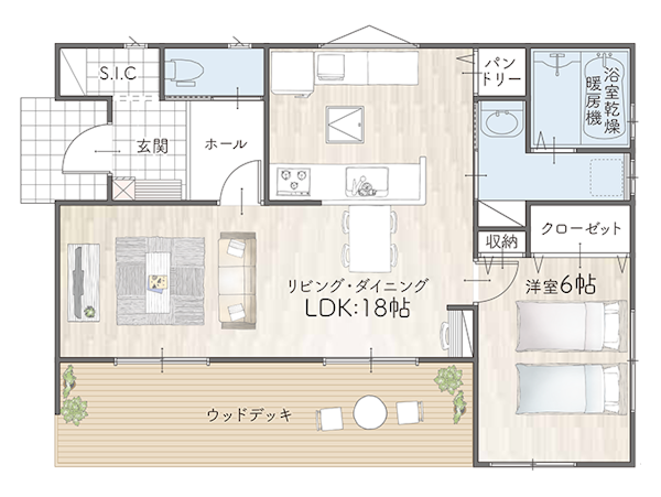 シニア世代の体に優しい家【17坪プラン】