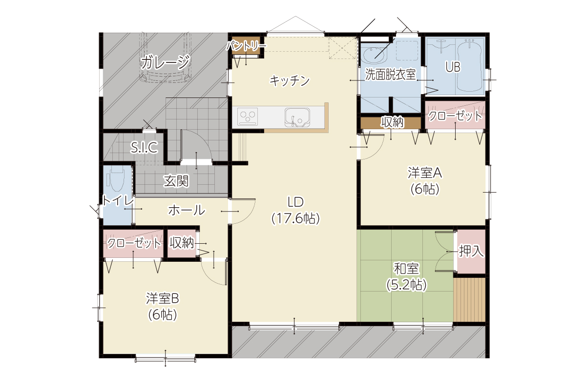 熊本県菊池郡菊陽展示場の平屋間取り