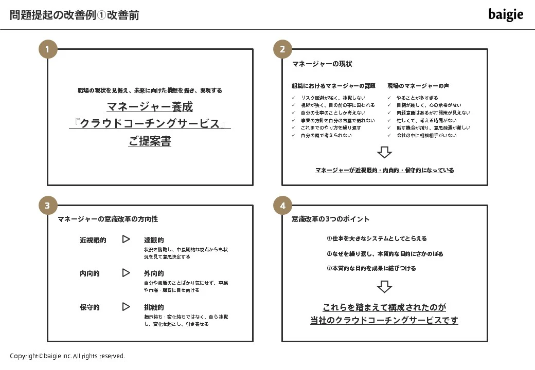 問題提起の例