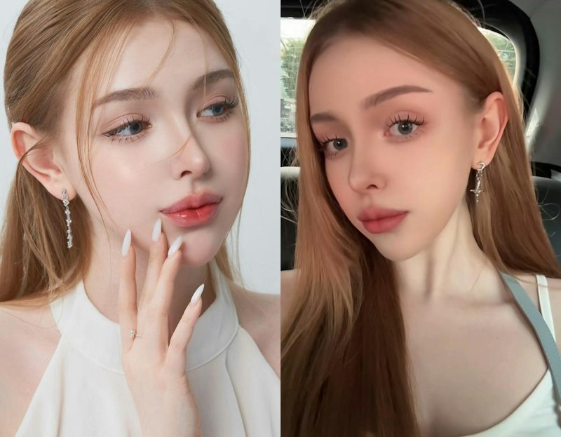BROW DOLL 江南のリップアートメイク仕上がり