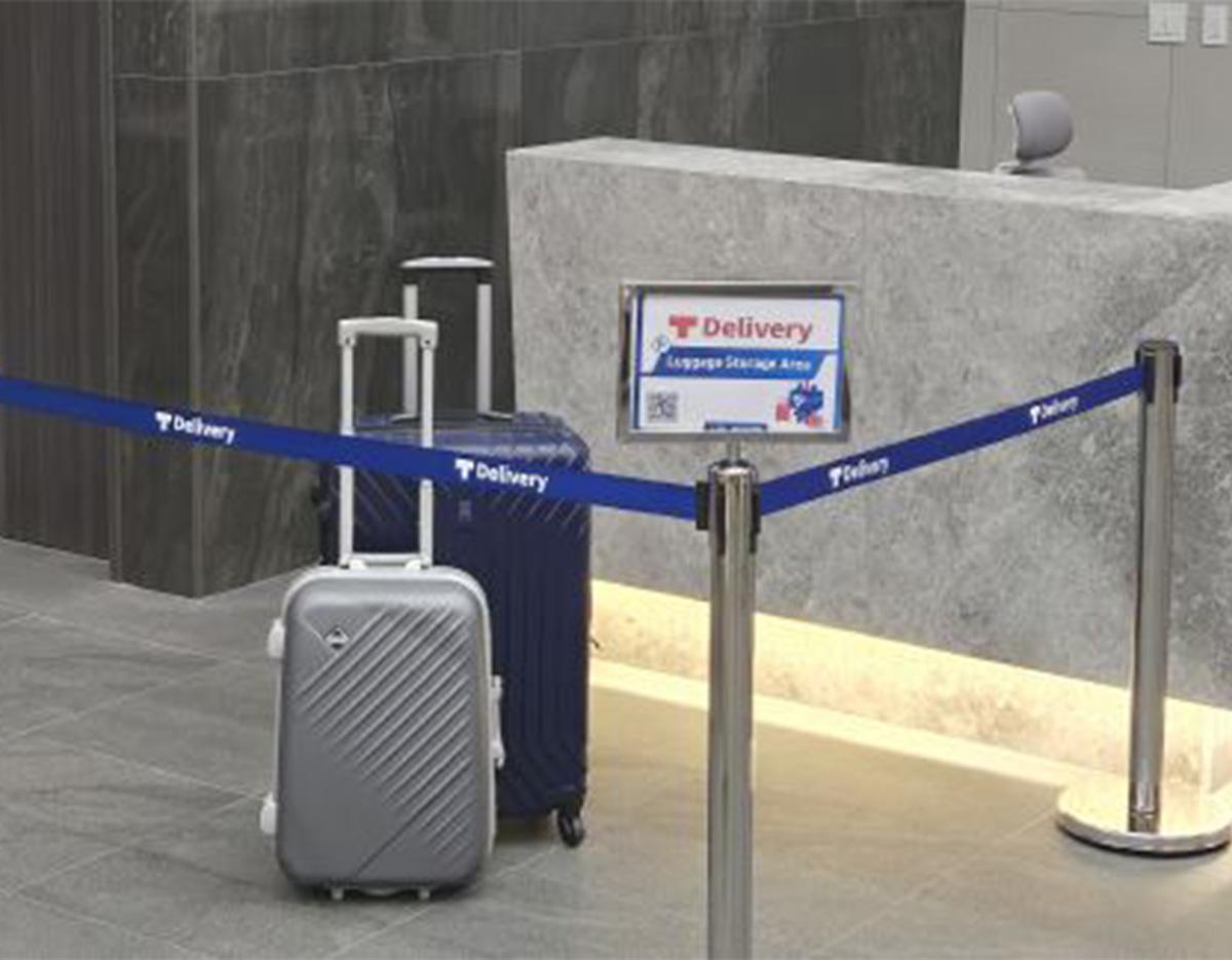 荷物配送サービス T-Delivery 仁川空港での受付の様子