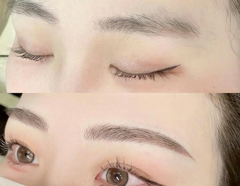 明洞の専門アートメイク blingbling Beautyの眉デザイン例
