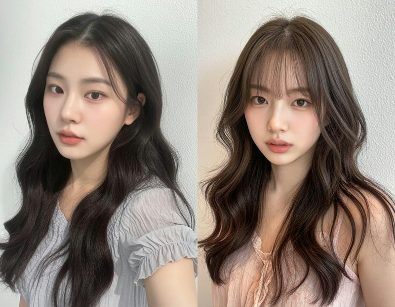 韓国美容室予約 LEEKAJA 龍山店のカラー施術の様子