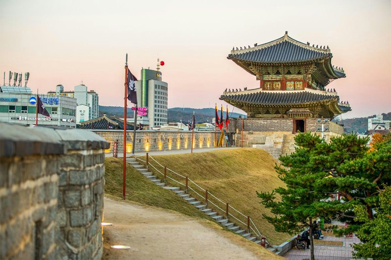 韓国民俗村の朝鮮時代の伝統家屋